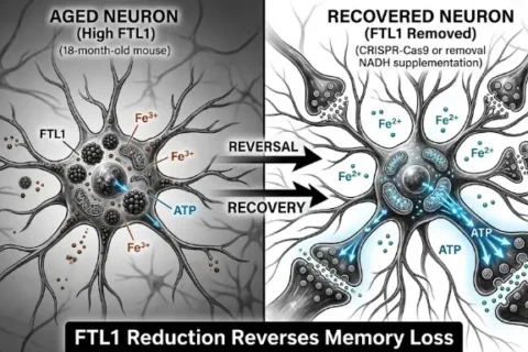 New research found that a protein called FTL1 is the primary driver of brain aging and discovered that removing it actually reverses memory loss