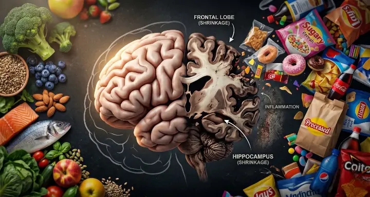 Ultra-processed foods linked to structural brain decline in large imaging study