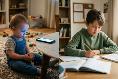 A study tracked 502 children from age 1 to 8 and found that screen time damages the brain at two specific ages and leaves the years between almost untouched