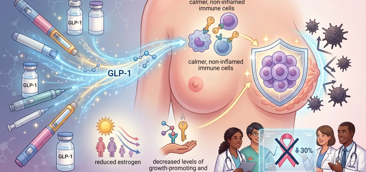 Scientists discovered that drugs designed for weight loss may reduce breast cancer risk by nearly one-third