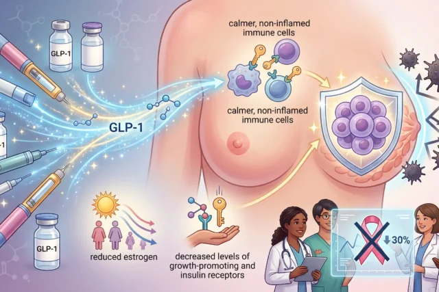 Scientists discovered that drugs designed for weight loss may reduce breast cancer risk by nearly one-third