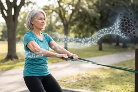 Scientists found that aging muscle stops sending a molecular signal that suppresses tumor growth, and exercise can switch it back on