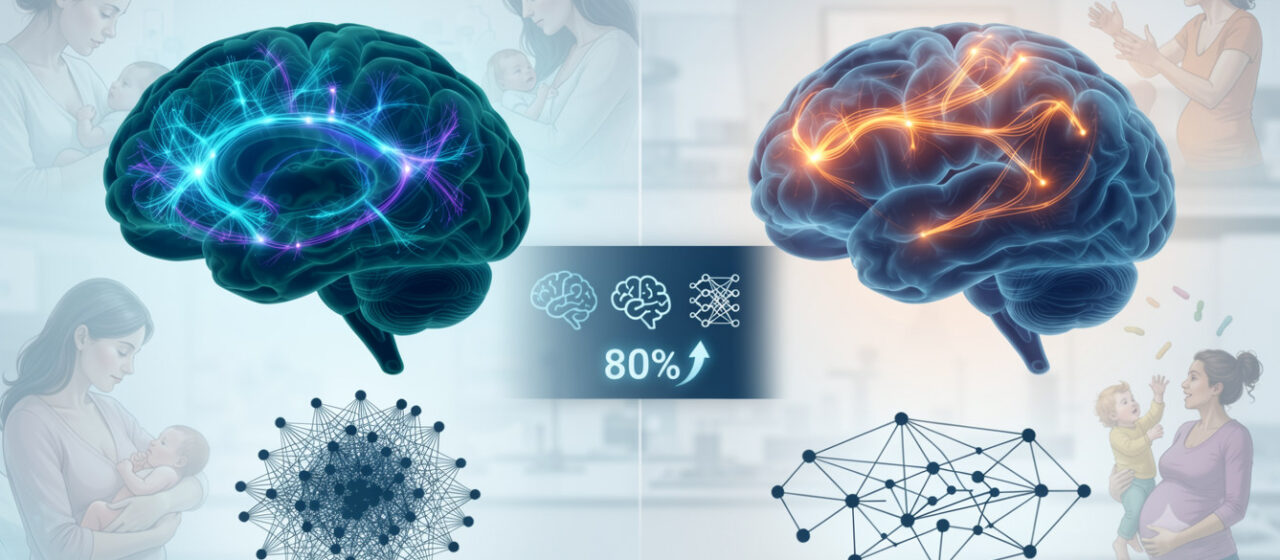 Researchers scanned 110 women before and after pregnancy and found that a second pregnancy completely rewires different brain networks than the first one did