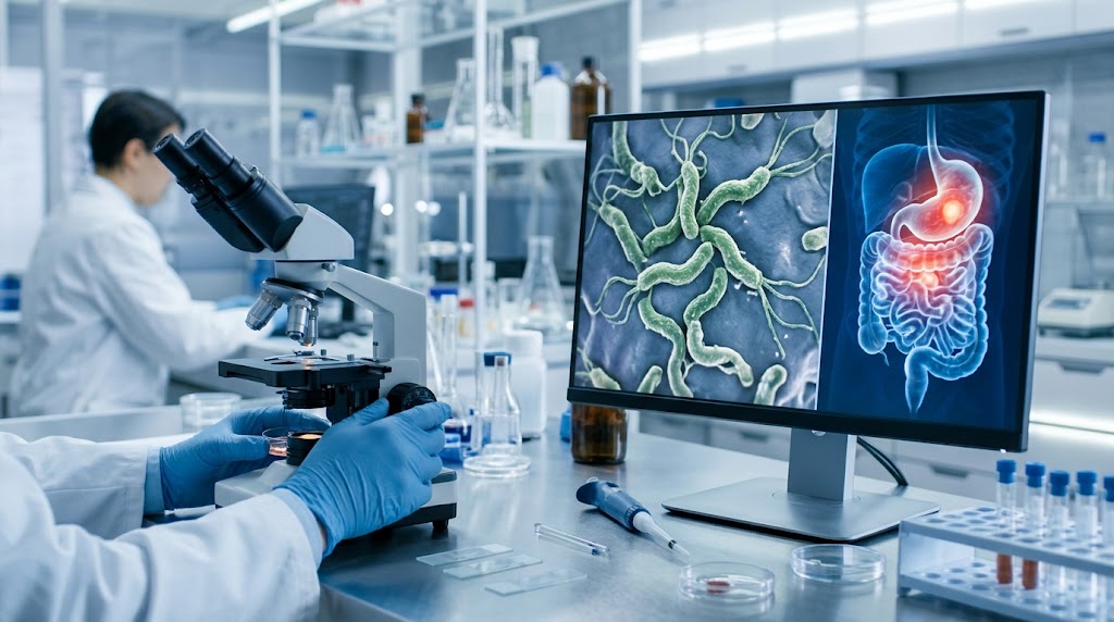 Scientists estimated that about 1 in 5 colorectal cancers worldwide is linked to a common stomach germ that more than four in ten people carry